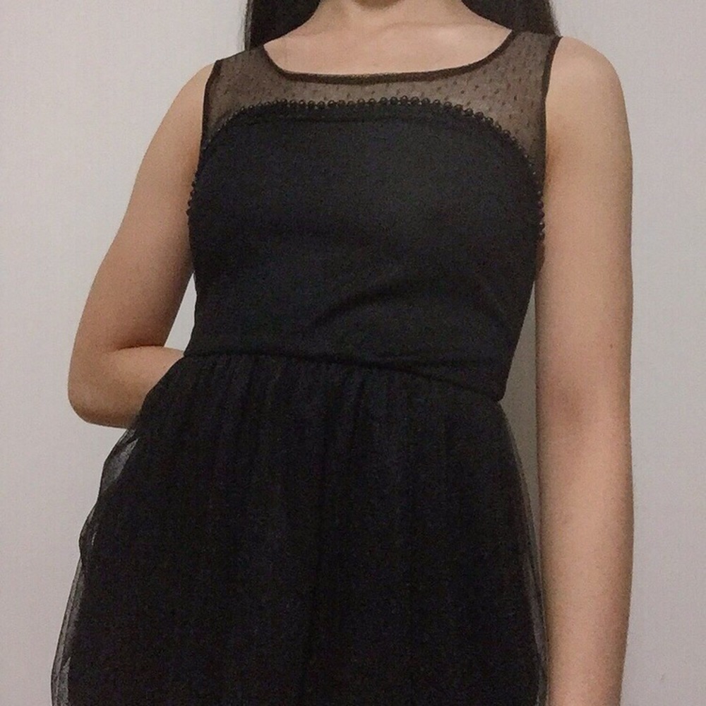Black mesh dress